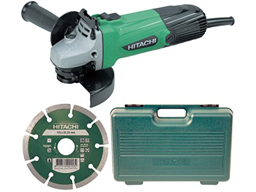 Hitachi G12SS/CD 240 V 115 mm Angle Grinder with Case and Diamond Blade